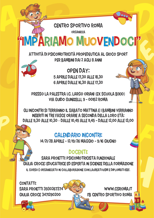 Psicomotricità Padova. Corso di psicomotricità bambini 2 ai 15 anni.